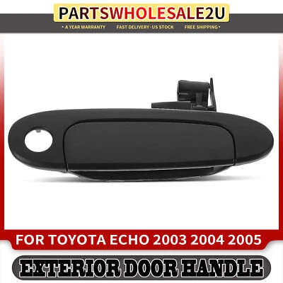 Manija de puerta exterior negra del lado del pasajero delantero para Toyota Echo 2003 2004-2005 Foto 1 de 4
