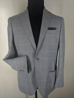 Blazer Chaqueta Hilton X Anillo Lana-Sin Pantalones- 2 Btn 2 Ventilaciones Ajuste 38 R-40 R-Casi Como Nuevo Foto 1 de 4