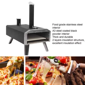 Forno Pizza Portatile Forno a Legna Acciaio Portatile Cortile Giardino 🍕 - Imagen 1 de 6