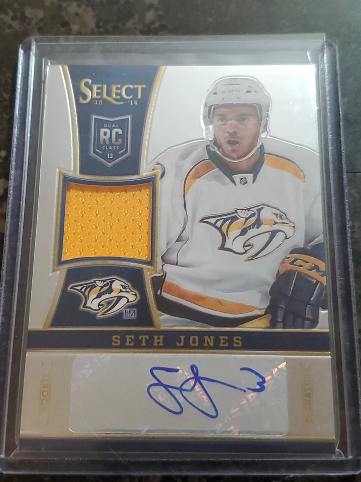 2013-14 Select Rookie Jersey Auto /199 Seth Jones #302 Rookie Auto RC - Image 1 of 4