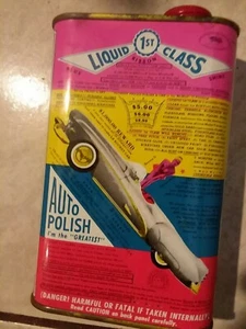 *NEW*NOS VINTAGE LIQUID FIRST CLASS AUTO POLISH 16 Oz Can Brand New !! Full - Picture 1 of 6