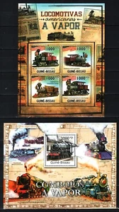 GUINEA BISSAU 2011 DAMPFLOKS OF AMERICA 4ER-BOGEN BRIEFMARKEN & S/S POSTFRISCH - Bild 1 von 1