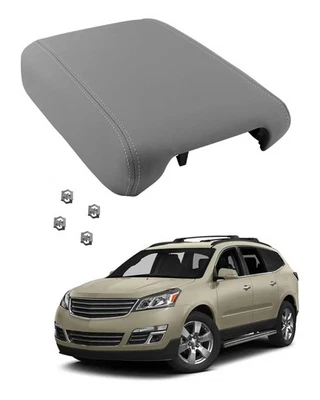 Center Console Lid For 07-17 Chevy Traverse GMC Acadia Buick Enclave Saturn Gray Foto 1 de 4