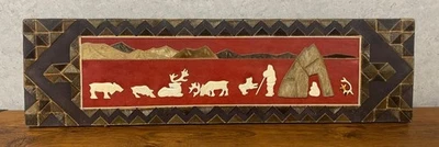 Arte de pared esquimal de colección, panel inuit, decoración étnica Chukchi del norte, colgante de pared Foto 1 de 4