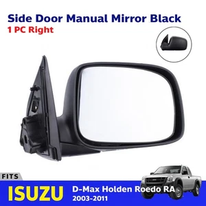 Espejo retrovisor lateral negro manual derecho para camioneta Isuzu D-Max Rodeo 03-11 bd22 - Imagen 1 de 6