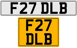 F27 DLB OLD STYLE 3X3 NUMBER PLATE DAN DAV DON DEL DEZ DONNA DIANE DAZ DALE DREW - Picture 1 of 1