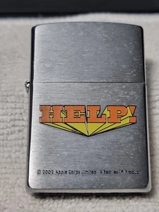 RARE COLLECTABLE 2002 THE BEATLES HELP DESIGN BRUSHED CHROME ZIPPO 200BTL BNIT - Picture 1 of 17