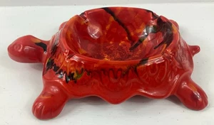 Vtg Large Ceramic Turtle Tortoise Ashtray Cigarette Cigar Tobacciana - Picture 1 of 6
