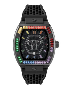 Philipp Plein Mens Black 44mm Strap Fashion Watch - Picture 1 of 5