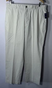 Brooks Brothers chino uomo 100% piatto davanti taglia 38x30 nuovo con etichette - Foto 1 di 9