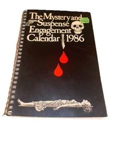 Vtg The Mystery and Suspense Engagement Calendar 1986 Compiled by Basil Santoine - Bild 1 von 8