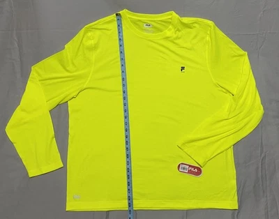 NWT Fila Sport Performance Shirt  XXL Moisture Wicking Stretch SAFETY YELLOW - Image 1 of 4
