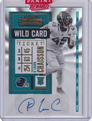 K'Lavon Chaisson 2020 Panini Contenders Variation Wild Card Ticket Rc Auto - Image 1 of 2