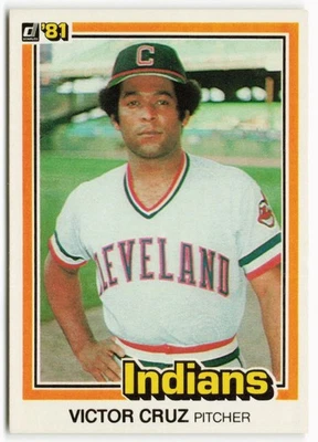 1981 Victor Cruz Donruss - Cleveland Indians - Image 1 of 2