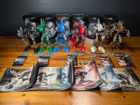 LEGO Bionicle Rahkshi COMPLETE Set Lot of 6 8587&ndash;8592 ALL Manuals Canisters