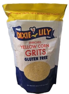 Dixie Lily angereicherte glutenfreie gelbe Maiskörnung 1 Pfund 20 Unzen Beutel Lilly Southern - Bild 1 von 4