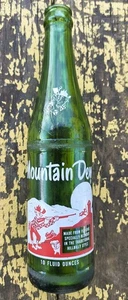 Botella Mountain Dew vintage de 10 oz Hill Billy - Imagen 1 de 3