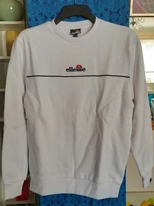 ellesse Westerby White Logo Cotton Sweatshirt, Men's size M - Picture 1 of 4