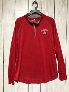 OHIO STATE BUCKEYES MUJER JERSEY ELÁSTICO QUATER-ZIP CON AGUJEROS PARA EL PULGAR TALLA 2XL - Imagen 1 de 5