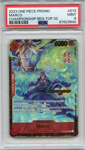 PSA 9 Marco OP03-013 2023 Championship Promo Top 32 One Piece - Picture 1 of 2