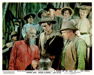 7 Faces of Dr. Lao Original Lobby Card Tony Randall John Doucette Royal Dano