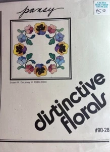 Distinctive Designs PansyApplique 12"x12" Quilt Block Pattern Susan R. DuLaney - Picture 1 of 1