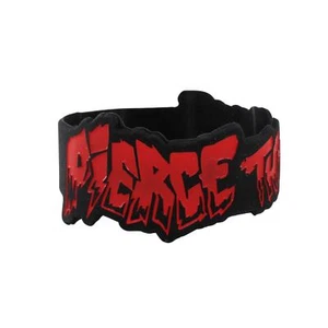 Pierce the Veil Black & Red Die Cut Silicone Wristband Bracelet - Picture 1 of 2