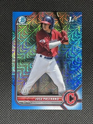 2022 Bowman Chrome - Jose Pastrano 1st #BCP-21 - Blue Mojo Refractor /150 SP - Image 1 of 2