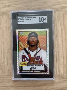 2021 Topps Ch Platinum #145 Ronald Acuna Jr. XFractor MLB Baseball Card SGC 10 - Picture 1 of 3