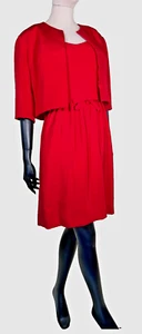 Vintage Helga 1960-1970’s Red Dress and Bolero Jacket - Picture 1 of 12