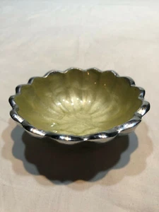 Bowl, Handmade, 4" diameter, Enamel & aluminum, Julia Knight - Picture 1 of 7