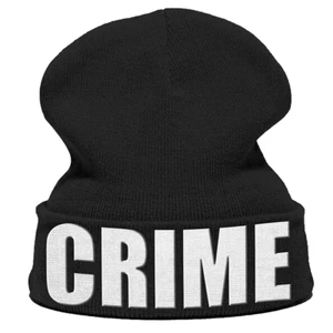 Plague Boulevard X Cash Star Crime Beanus Black Colored Beanie - Picture 1 of 1