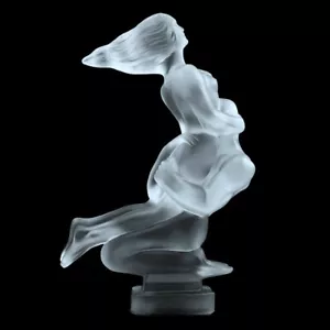 Art Deco Hood Ornament ' Lovers ' Glass Sculpture 1930' H. Hoffmann - Picture 1 of 5