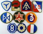 *Vintage Lot Of 10 Ww Ii Military Patches Viii Corps, 3D & 9Th Serv.  #A78