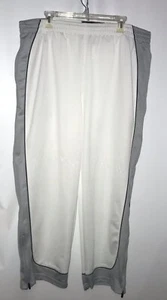Starter Vintage 90s Track Pants Mens XL Ankle Zip Pockets Grey White Basketball - Picture 1 of 12