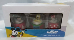 Disney - Mickey Mouse and Friends 3 Pack Snow Globe set Mickey - Minnie - Pluto - Picture 1 of 10