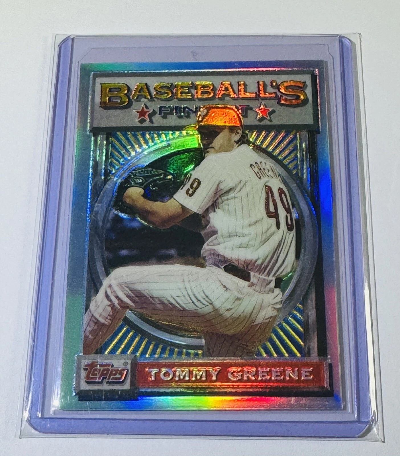1993 Finest Baseball Tommy Greene REFRACTOR /241 #149 Phillies