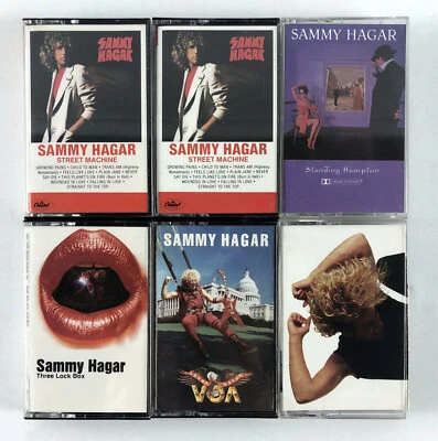 Lot of (6) Sammy Hagar Solo Cassette Tapes Street Machine Hampton Lock Box VOA - Image 1 of 4