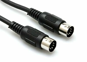 Midi Cable 1m Metre 4 Core 5 Pin Din Plug to Plug Audio Lead 100cm - Picture 1 of 4