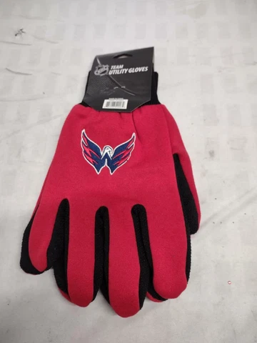 NHL Washington Capitals No Slip Gripper Utility Work Gardening Gloves NEW! Cover
