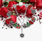 Bracelet - Perles Verre de Murano Rouge - Argent 925 - Haute Qualité