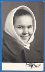 Portrait Of A Beautiful Girl In A Headscarf Vintage Photo