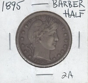 1895 P BARBER HALF DOLLAR VERY FINE+ SCARCE & POPULAR DATE ORIGINAL & UNCLEANED - Picture 1 of 2