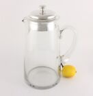 Large Christofle Silver Plate & Glass Water Jug. Vintage French Pitcher. Barware