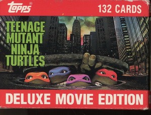 1990 TOPPS TEENAGE MUTANT NINJA TURTLES FACTORY SET, 132 GLOSSY MOVIE CARDS