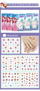 Pegatinas de uñas de dibujos animados 3D para niños - Sirenita Mickey Mouse princesa Elsa - Imagen 1 de 3
