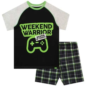 Gaming Weekend Warrior PJs Kids Boys 6 7 8 9 10 11 12 13 Years Pyjamas Nightwear - Picture 1 of 8