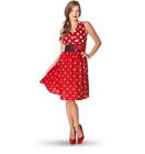 Disney Parks Size XS Minnie Mouse Dress Red Polka Dot Sleeveless Fit And Flare