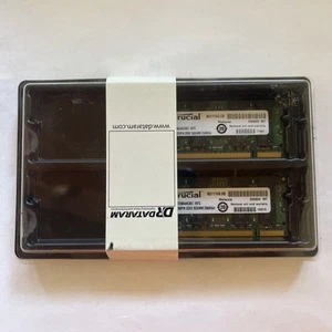 2 Crucial, 2gb 200 pin DDR2 SODIMM, 256MX64 RAM BRAND NEW! - Picture 1 of 4