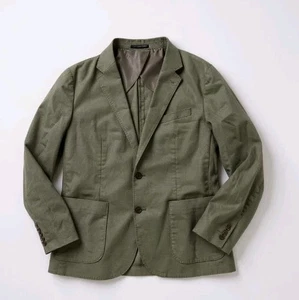 NWT! J Crew Men's Army Green Hemp Cotton Two Button Chore Suit Jacket Blazer! L - Picture 1 of 5